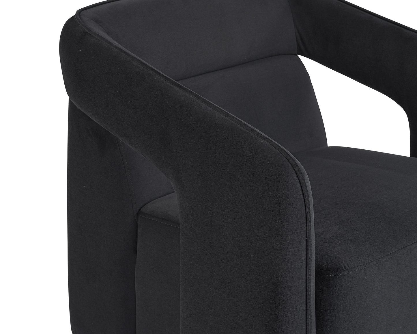 NAHLA KENDRICK SWIVEL LOUNGE CHAIR - ABBINGTON BLACK