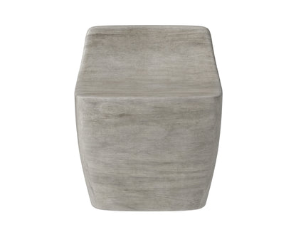 NAHLA LEDGER STOOL - ASH GREY WOOD LOOK