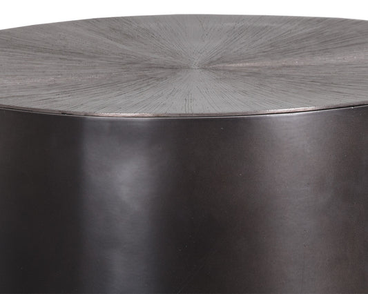 NAHLA CREED END TABLE - GUNMETAL