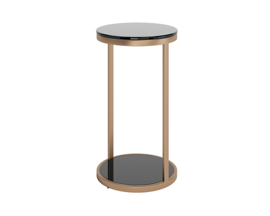 NAHLA BENJAMIN END TABLE - ANTIQUE BRASS
