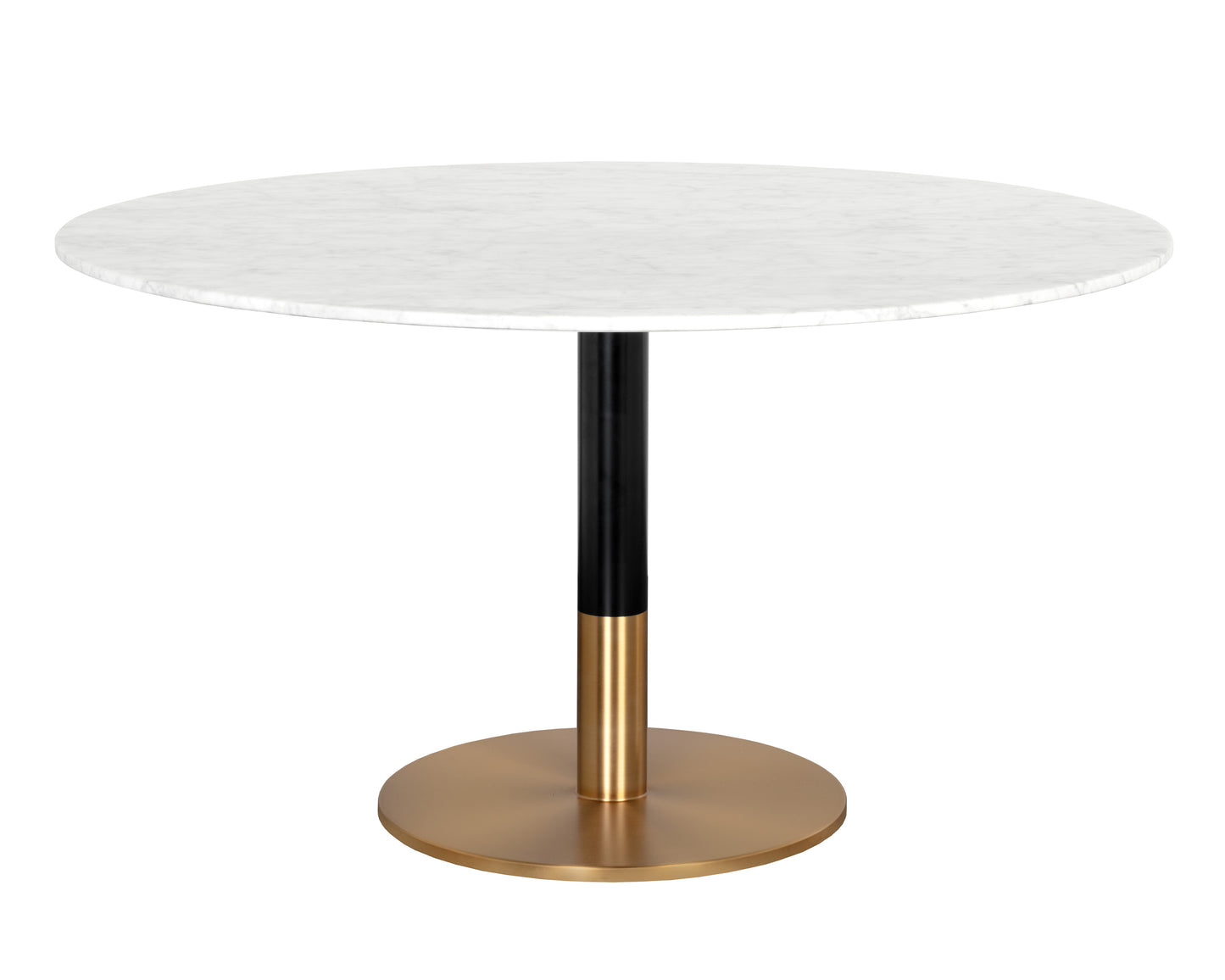 NAHLA MASSIE DINING TABLE - WHITE MARBLE - 54"