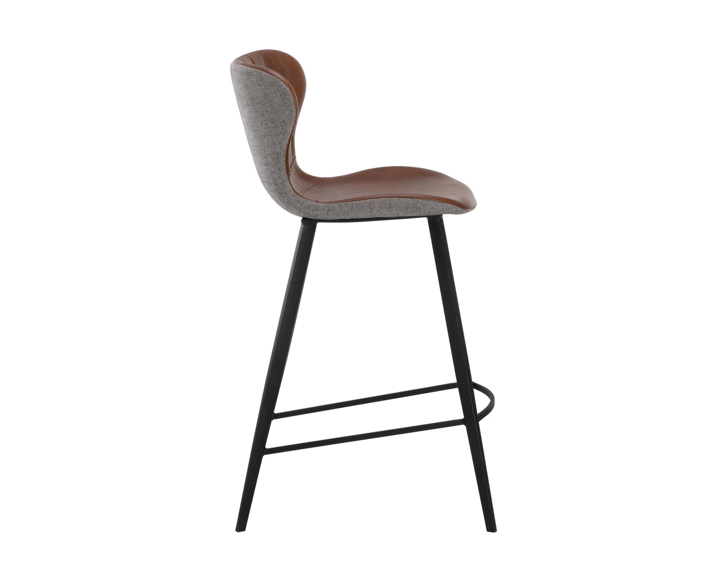 NAHLA ARABELLA COUNTER STOOL - BRAVO COGNAC / NOVEMBER GREY