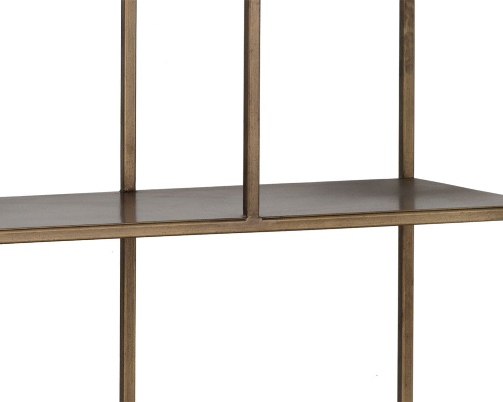 NAHLA EIFFEL BOOKCASE - LARGE - ANTIQUE BRASS