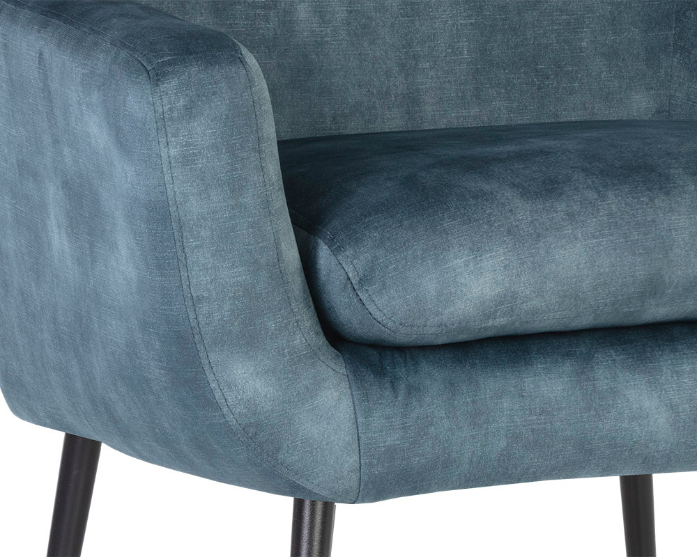 NAHLA ALETTA LOUNGE CHAIR - NONO PETROL