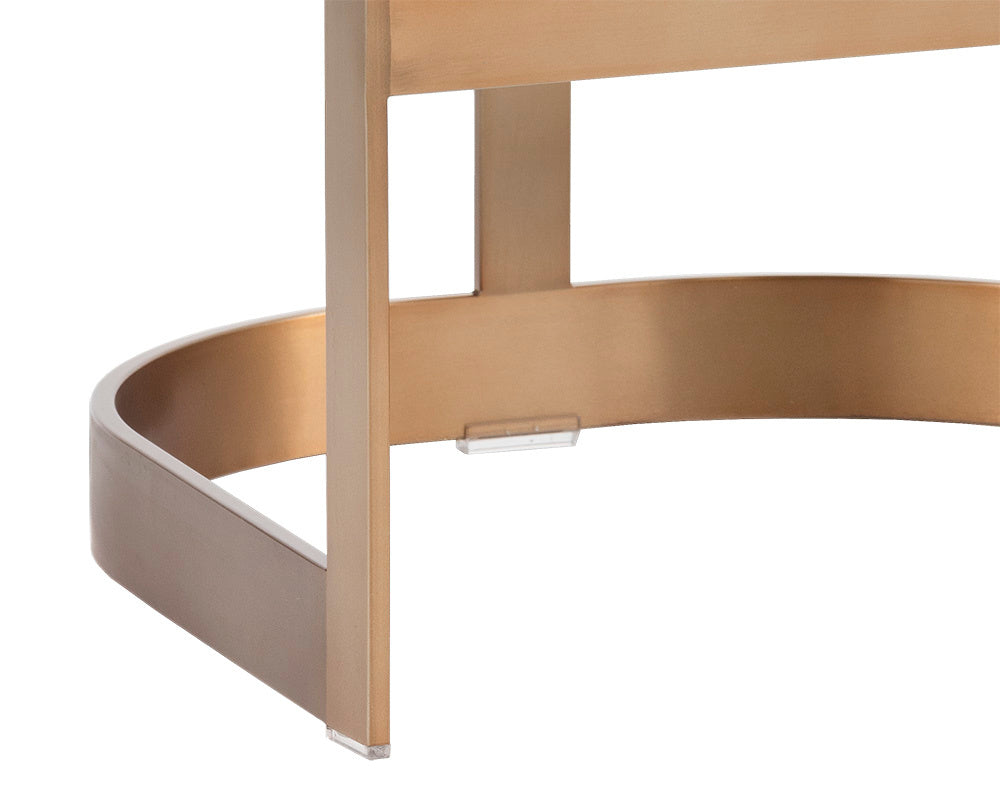 NAHLA BEAUMONT COUNTER STOOL - ANTIQUE BRASS - CANTINA BLACK