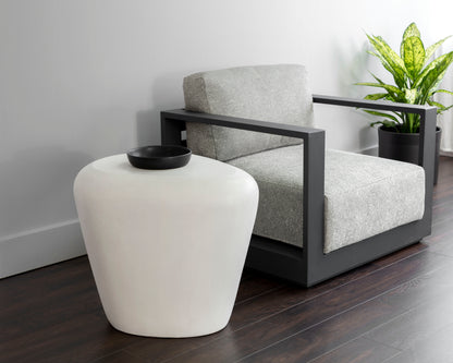 NAHLA CORVO SIDE TABLE - WHITE