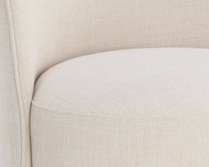 NAHLA CAVOLI SWIVEL DINING CHAIR - EFFIE LINEN
