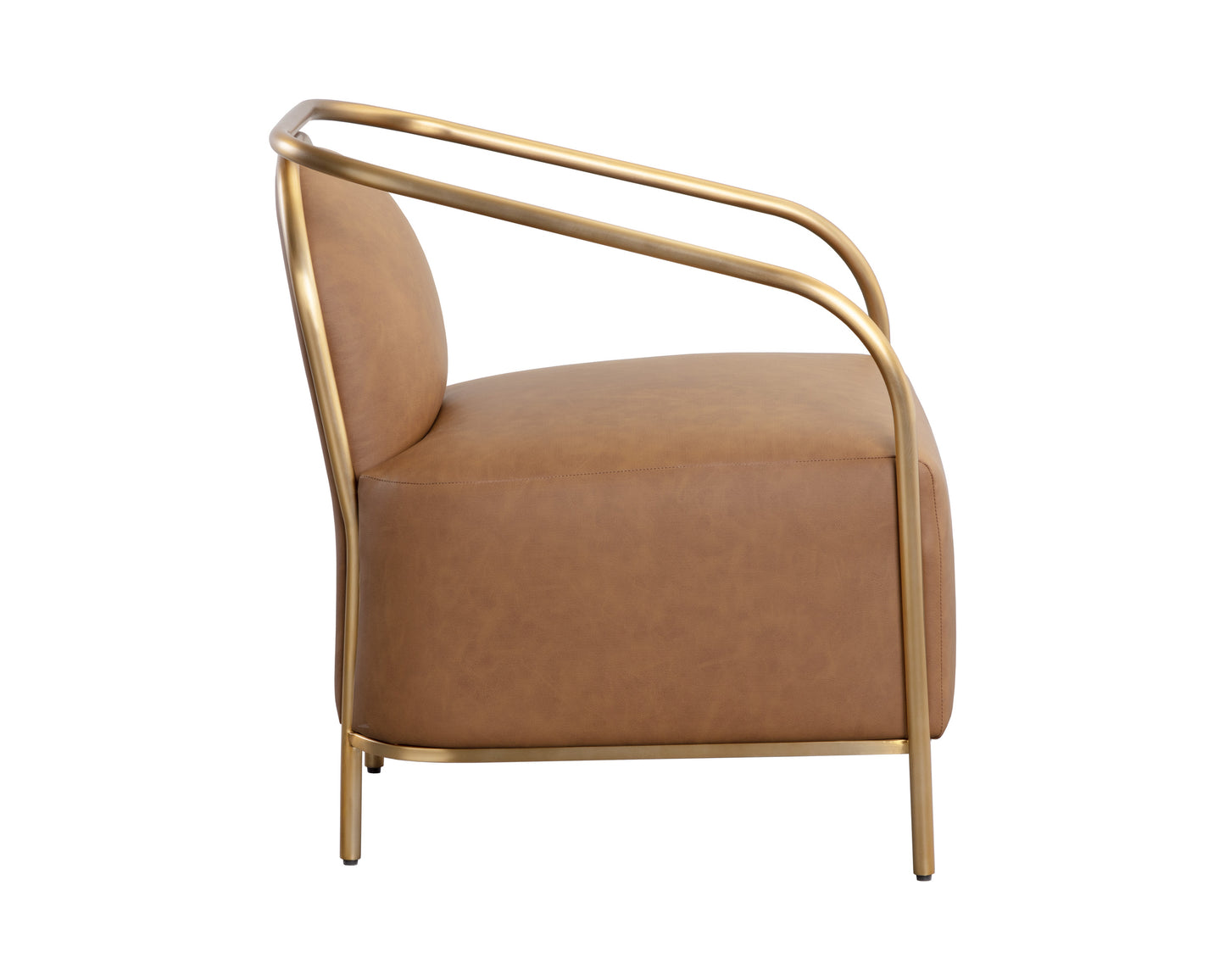 NAHLA CICERO LOUNGE CHAIR - MILLIKEN COGNAC