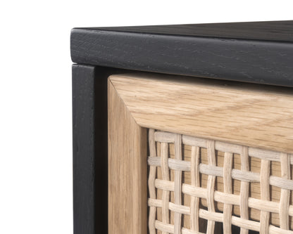 NAHLA AVIDA SIDEBOARD - LARGE - GOLD - BLACK/NATURAL