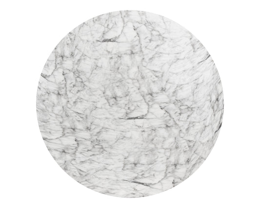 NAHLA CYPHER DINING TABLE TOP - MARBLE LOOK - WHITE - 55"