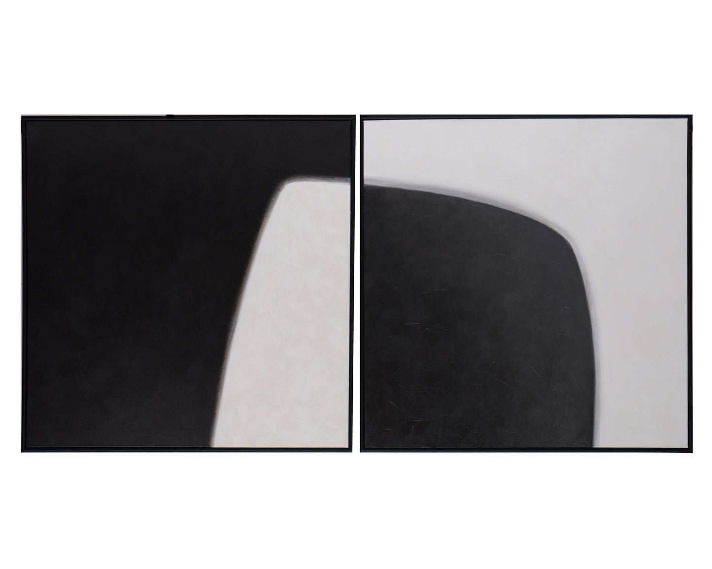 NAHLA DOUBLE CROSS (SET OF 2) - 48" X 48" - BLACK FLOATER FRAME