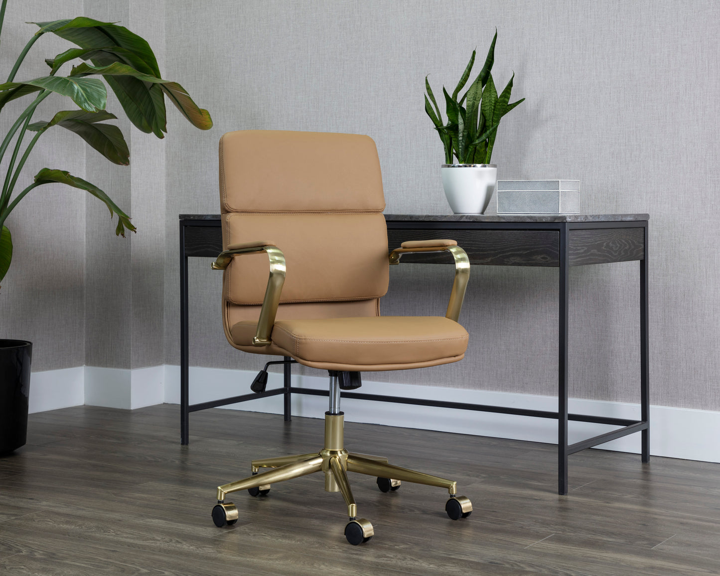 NAHLA KLEO OFFICE CHAIR - TAN