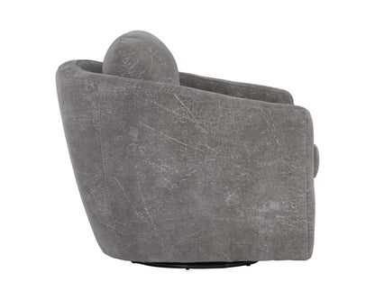 NAHLA IRINA SWIVEL LOUNGE CHAIR - NEPAL PEBBLE