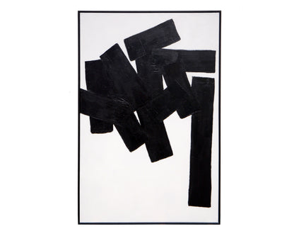NAHLA BUILDING BLOCKS - 48" X 72" - BLACK FLOATER FRAME