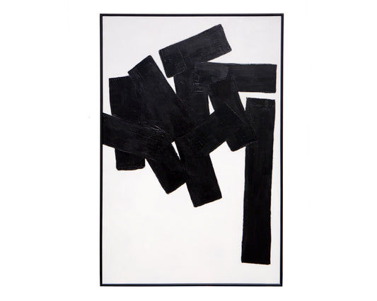 NAHLA BUILDING BLOCKS - 48" X 72" - BLACK FLOATER FRAME