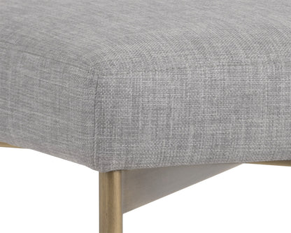NAHLA SENECA DINING CHAIR - ANTIQUE BRASS - ARENA CEMENT