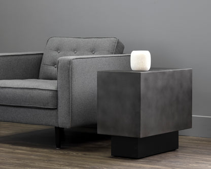 NAHLA BLAKELY SIDE TABLE - GUNMETAL