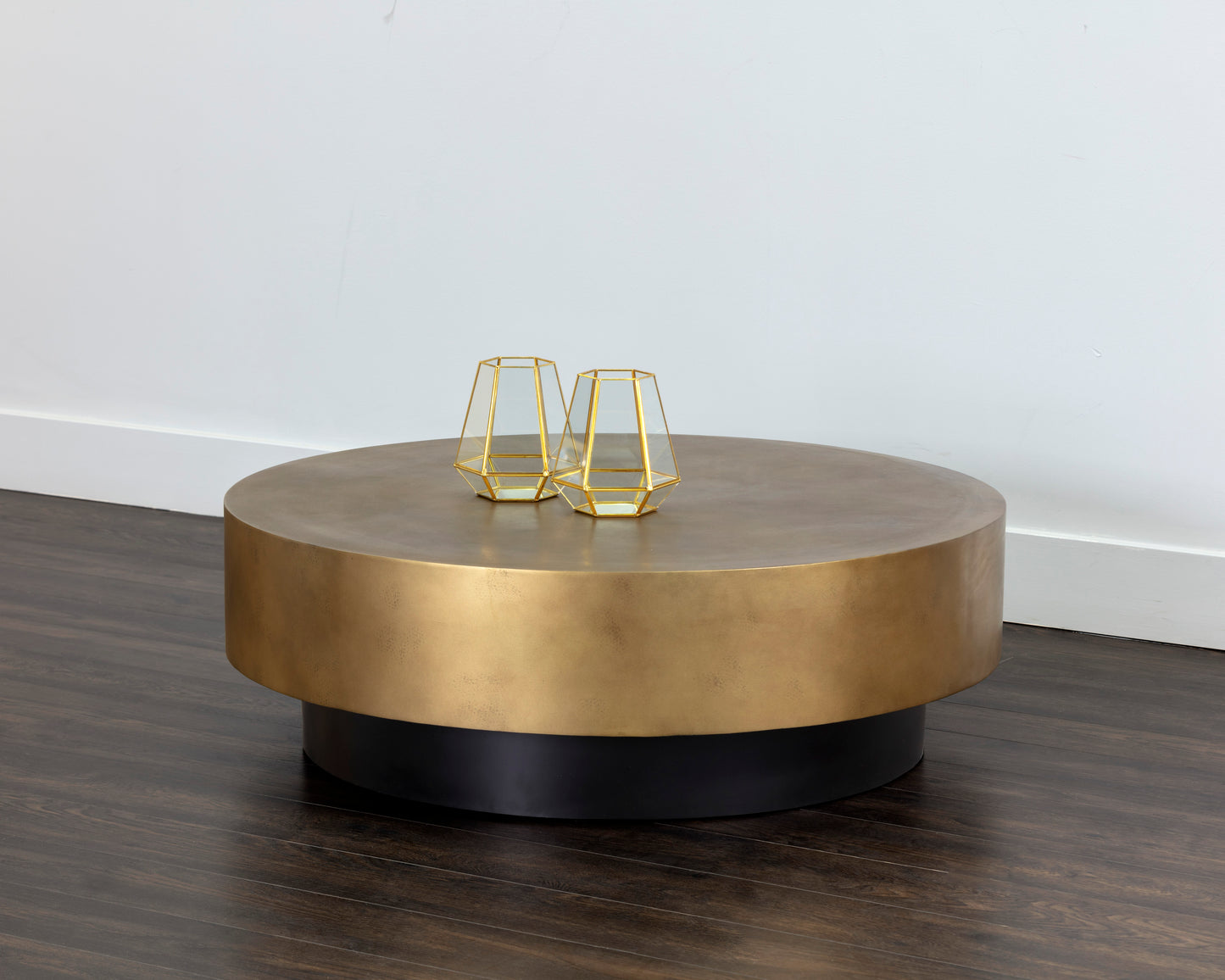 NAHLA BERNABY COFFEE TABLE - ANTIQUE BRASS
