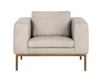 NAHLA BURR ARMCHAIR - BALI BONE LEATHER