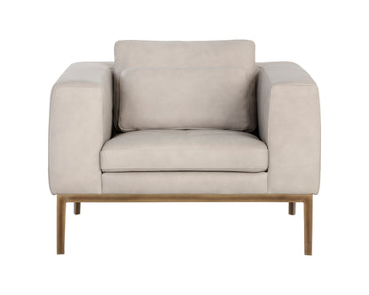 NAHLA BURR ARMCHAIR - BALI BONE LEATHER