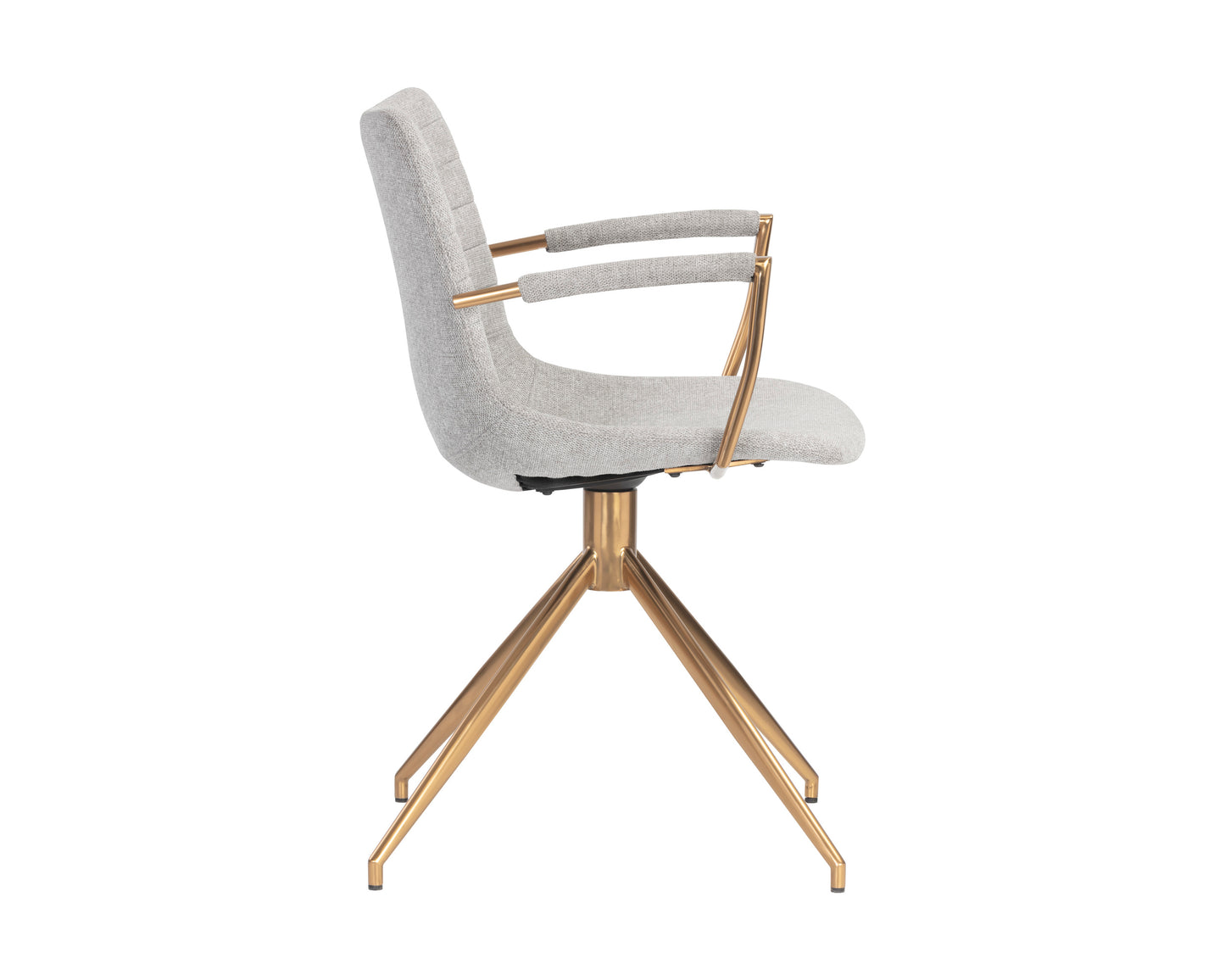 NAHLA ANDRES SWIVEL DINING ARMCHAIR - BELFAST HEATHER GREY