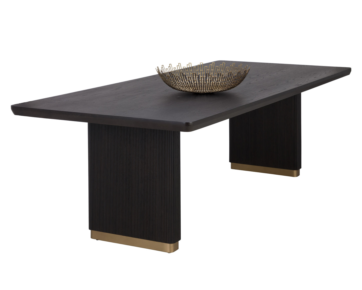 NAHLA KALLA DINING TABLE - RECTANGULAR - CHARCOAL - 96"