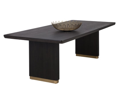 NAHLA KALLA DINING TABLE - RECTANGULAR - CHARCOAL - 96"