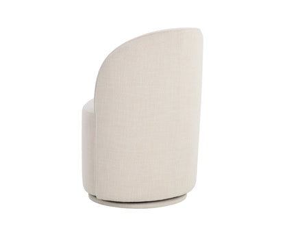 NAHLA CAVOLI SWIVEL DINING CHAIR - EFFIE LINEN