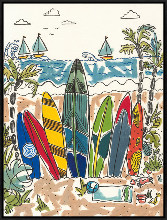 Surf Boards in the Sand