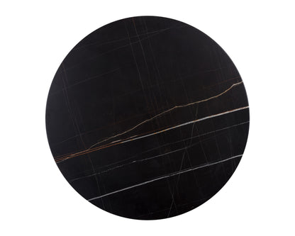 NAHLA MASSIE BISTRO TABLE - BLACK MARBLE - 35.5"