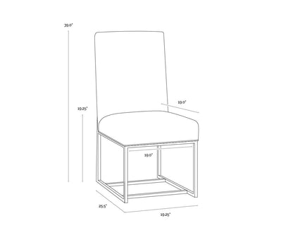 NAHLA JOYCE DINING CHAIR - CUBE BLACK