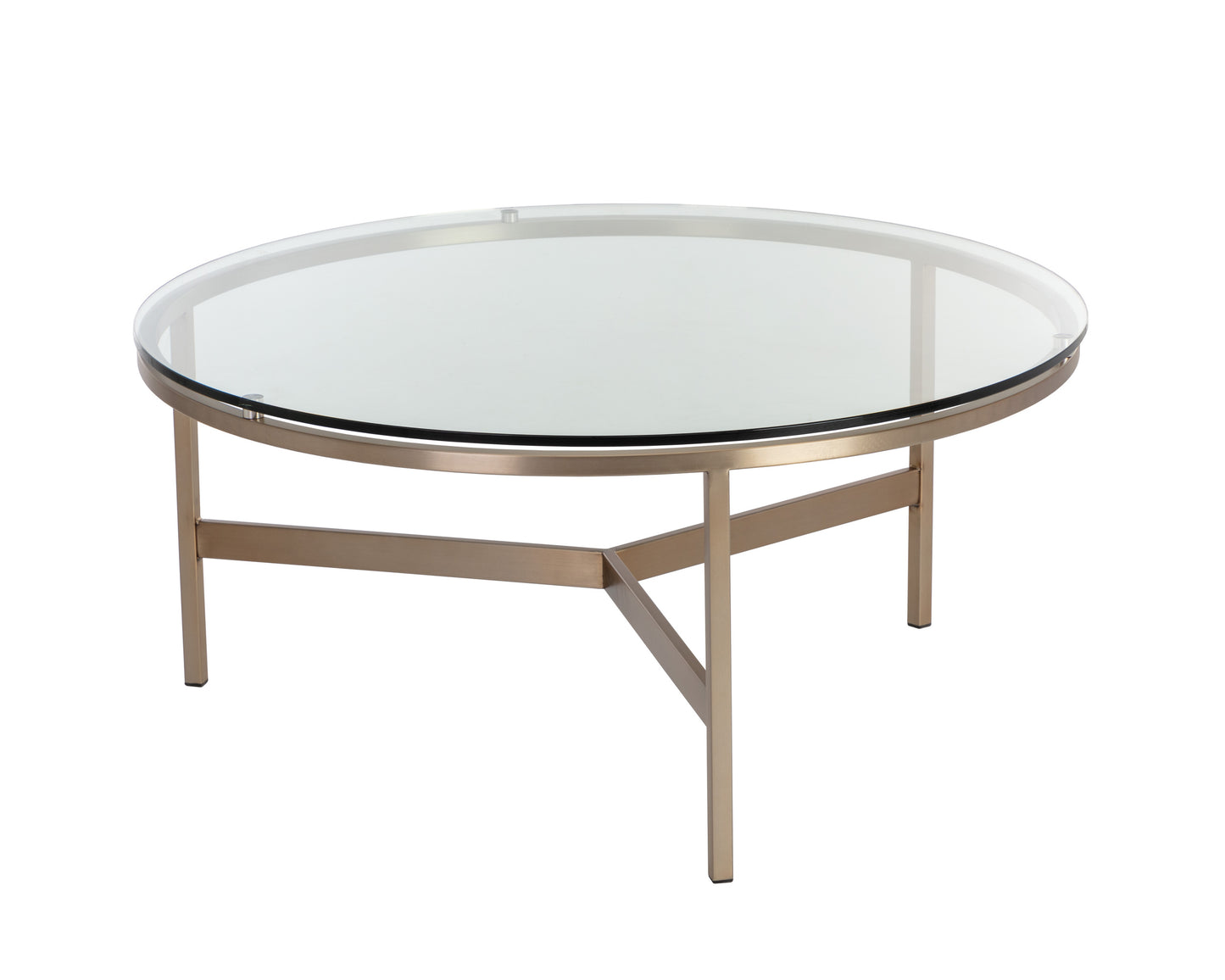 NAHLA FLATO COFFEE TABLE - ANTIQUE BRASS