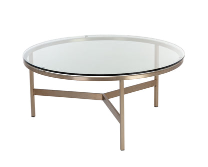 NAHLA FLATO COFFEE TABLE - ANTIQUE BRASS