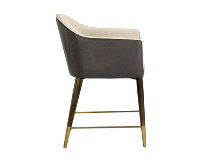 NAHLA KYLIN DINING ARMCHAIR - DILLON CREAM / BRAVO ASH