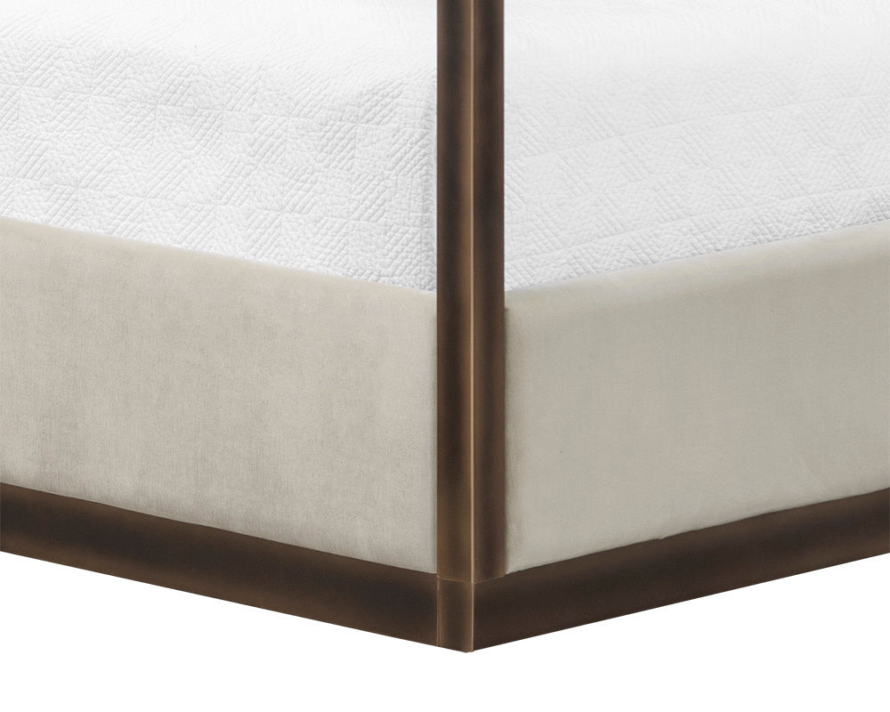 NAHLA CASETTE CANOPY BED - KING - PICCOLO PROSECCO