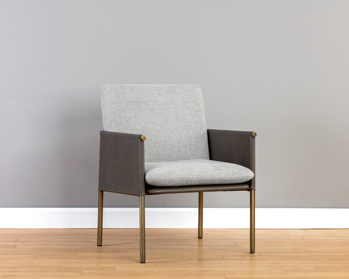 NAHLA BELLEVUE LOUNGE CHAIR - BELFAST HEATHER GREY / BRAVO ASH