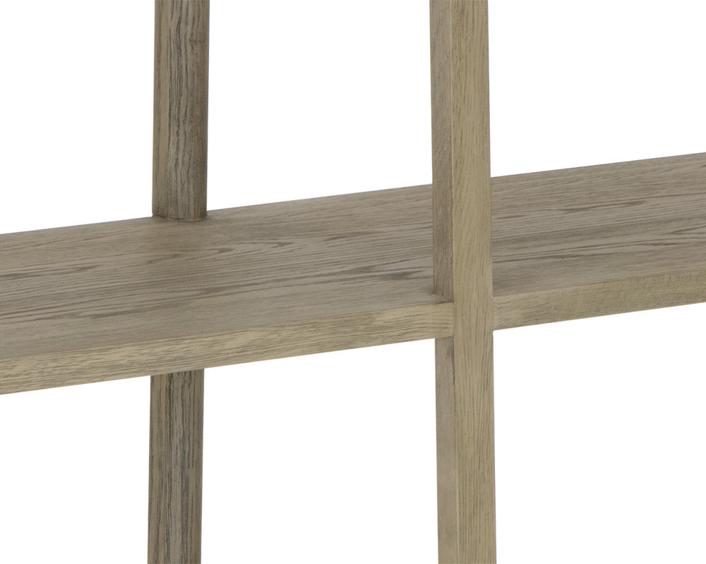 NAHLA DONCASTER LOW BOOKCASE - SMOKE GREY