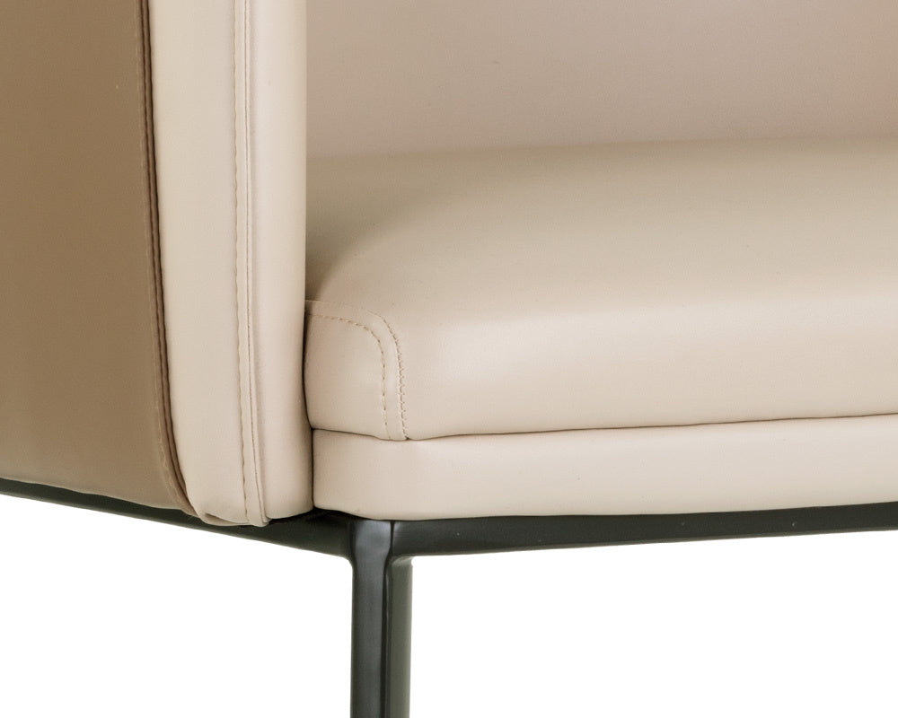 NAHLA CARTER DINING ARMCHAIR - NAPA BEIGE / NAPA TAN