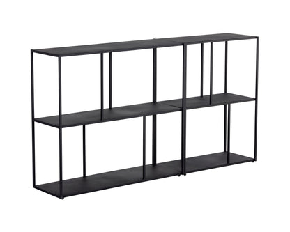 NAHLA EIFFEL LOW BOOKCASE - MEDIUM - BLACK