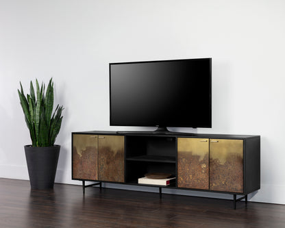 NAHLA AUBURN MEDIA CONSOLE AND CABINET