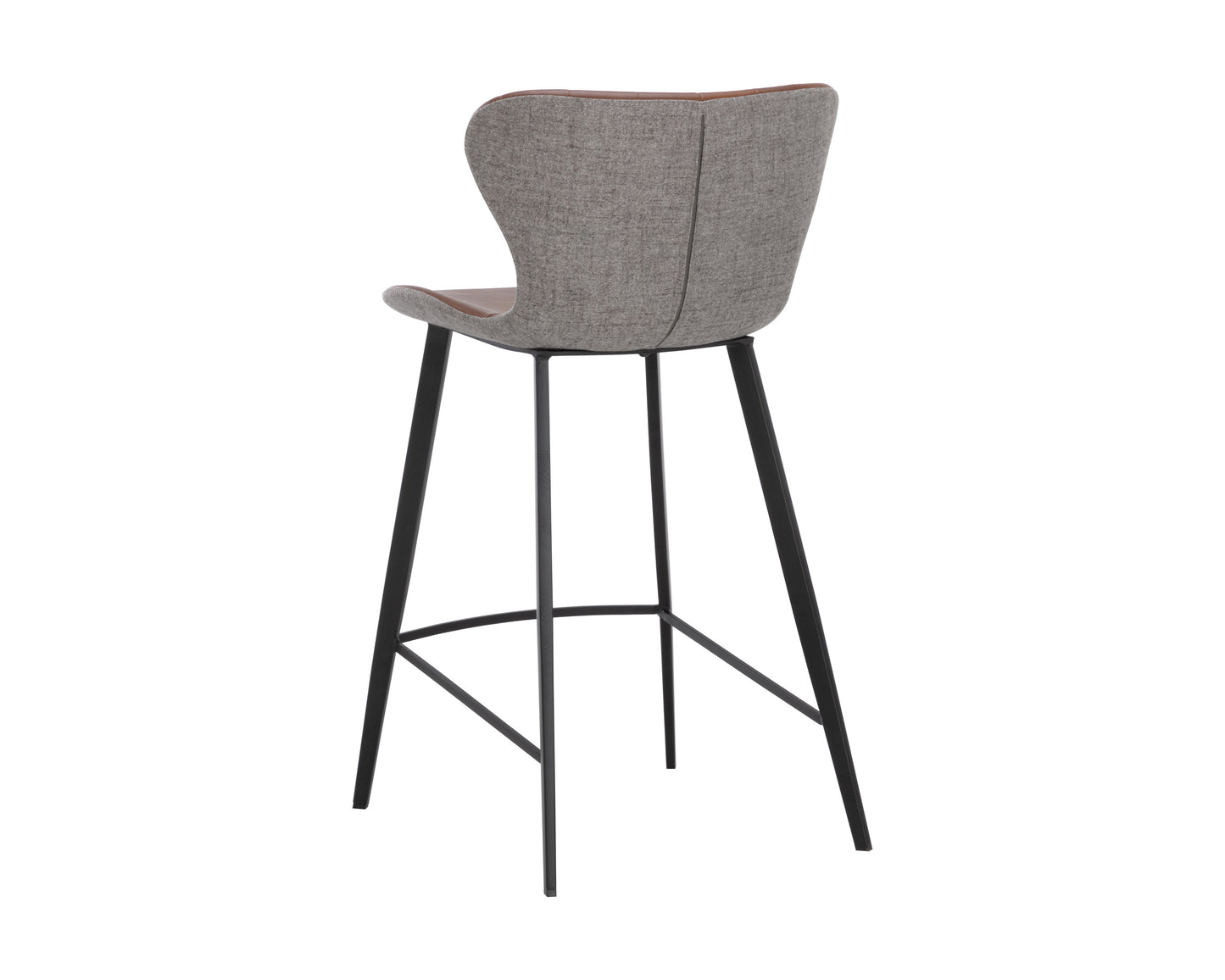 NAHLA ARABELLA COUNTER STOOL - BRAVO COGNAC / NOVEMBER GREY