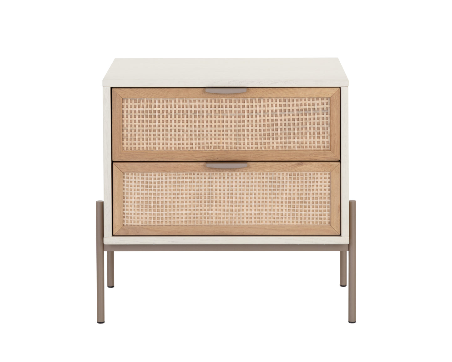 NAHLA AVIDA NIGHTSTAND - CHAMPAGNE GOLD - CREAM/NATURAL