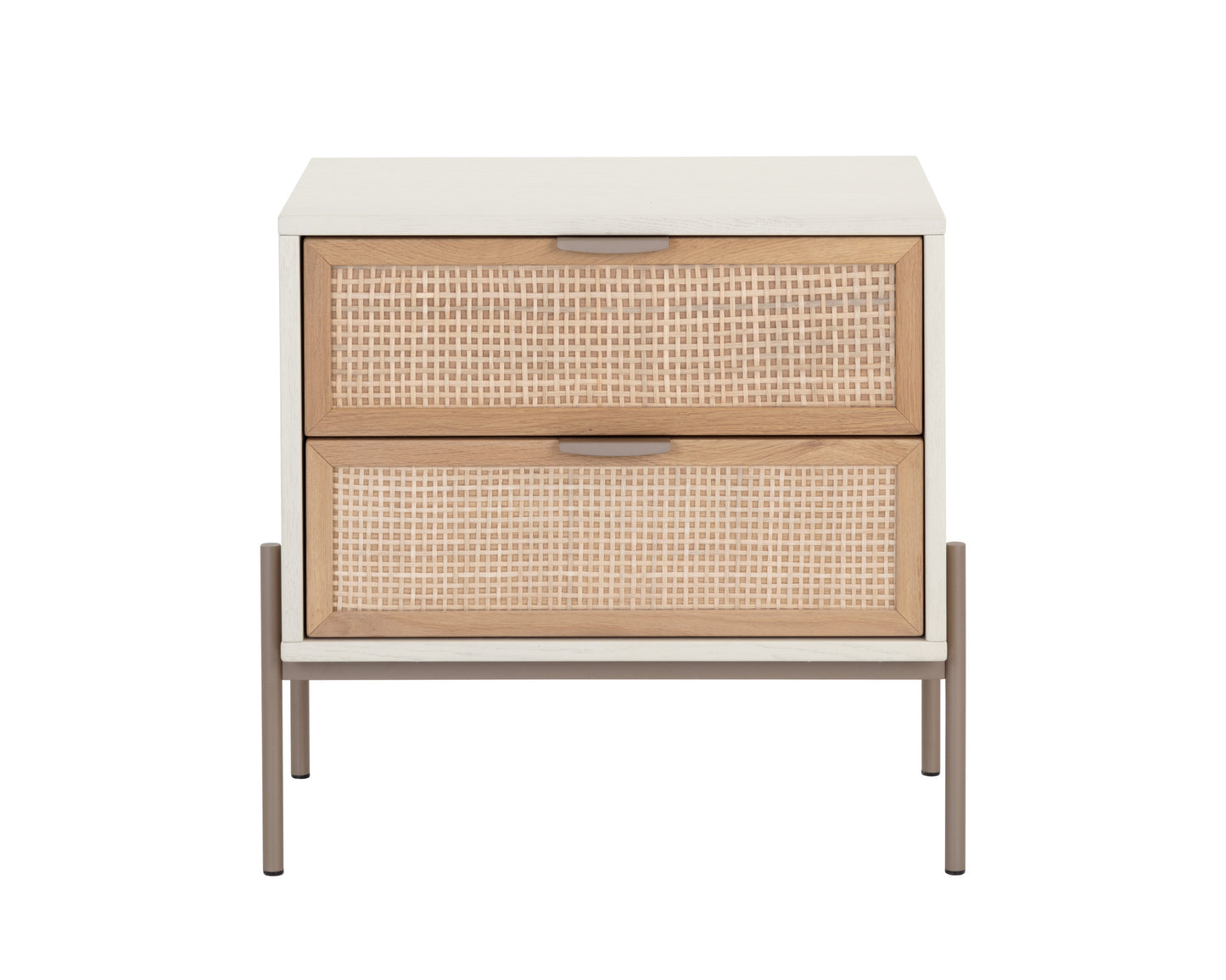 NAHLA AVIDA NIGHTSTAND - CHAMPAGNE GOLD - CREAM/NATURAL