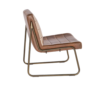 NAHLA ANTON LOUNGE CHAIR - BRAVO COGNAC