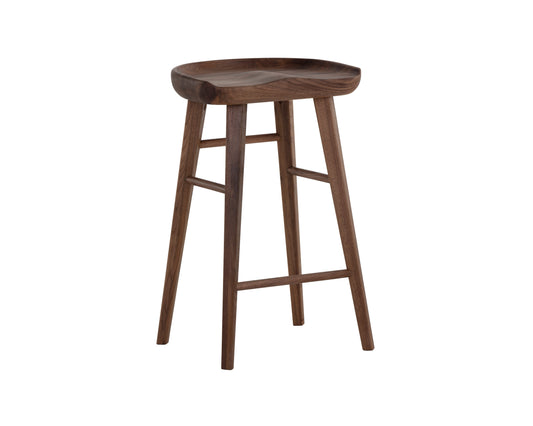 NAHLA DOMINIC COUNTER STOOL - WALNUT