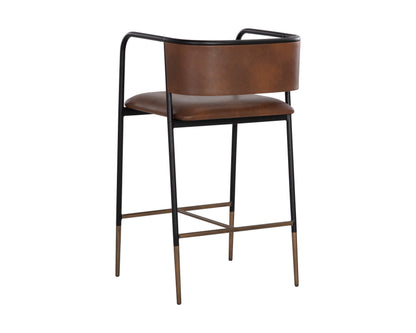 NAHLA BRENAN COUNTER STOOL - BRAVO COGNAC
