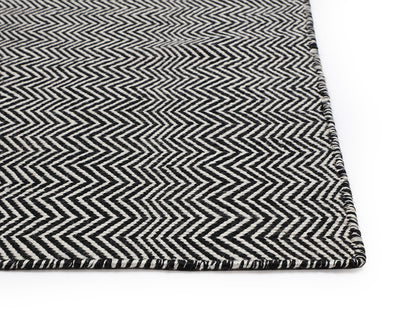 NAHLA CUSCO HAND-WOVEN RUG - BLACK / WHITE - 8' X 10'