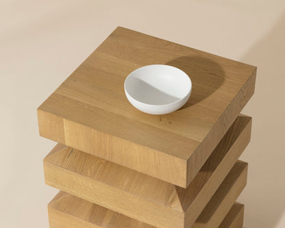 NAHLA CORMAC END TABLE - RUSTIC OAK