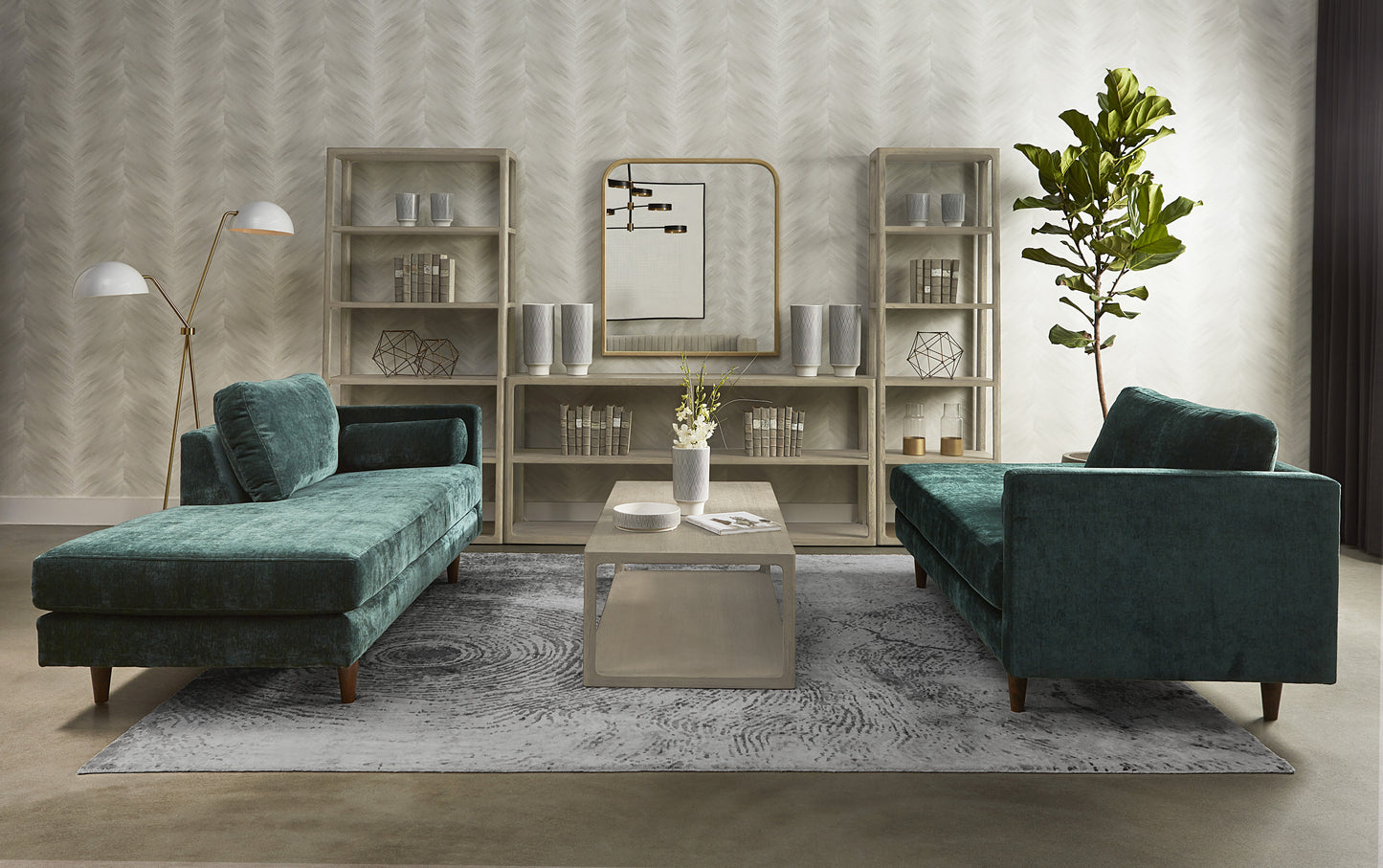 NAHLA DONCASTER BOOKCASE - LARGE - SMOKE GREY