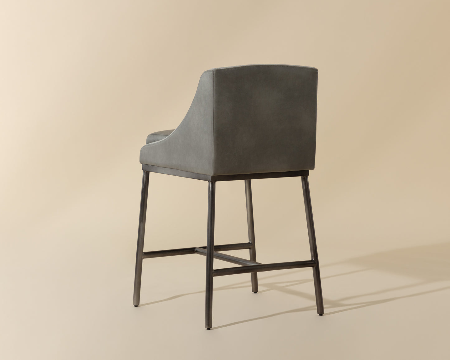 NAHLA DALARY COUNTER STOOL - BRAVO METAL / POLO CLUB STONE